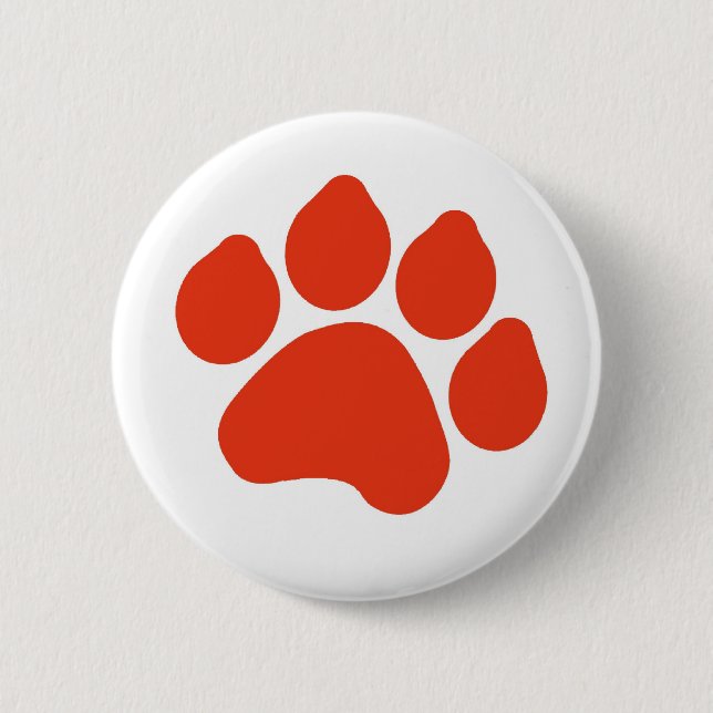 Red Paw Print Button (Front)