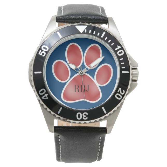 Red Pawprint Watch (Front)