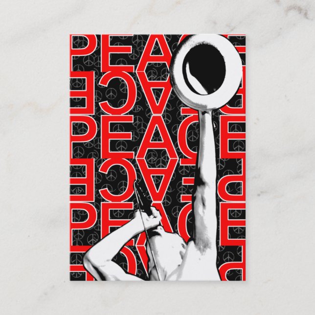 "Red Peace" Chubby Card (Front)