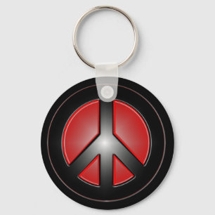 red peace design key ring