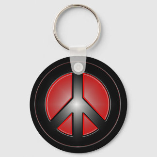 red peace design key ring