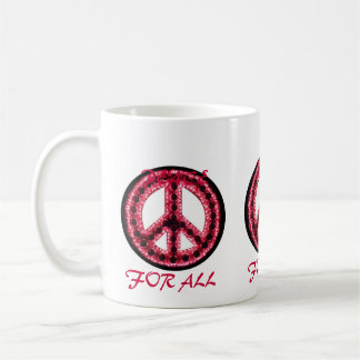 red peace for all mug