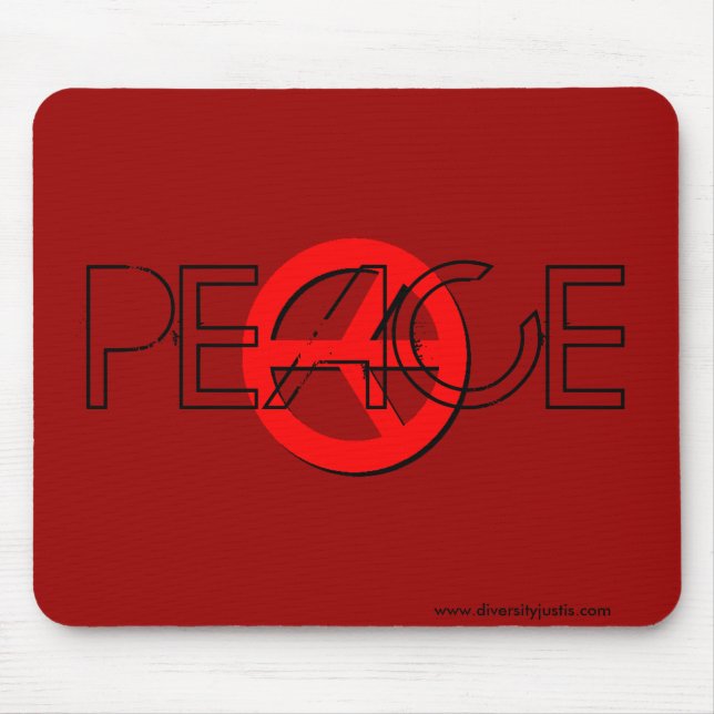 Red Peace Mousepad (Front)
