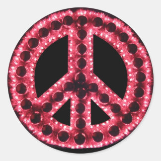 red peace sign sticker