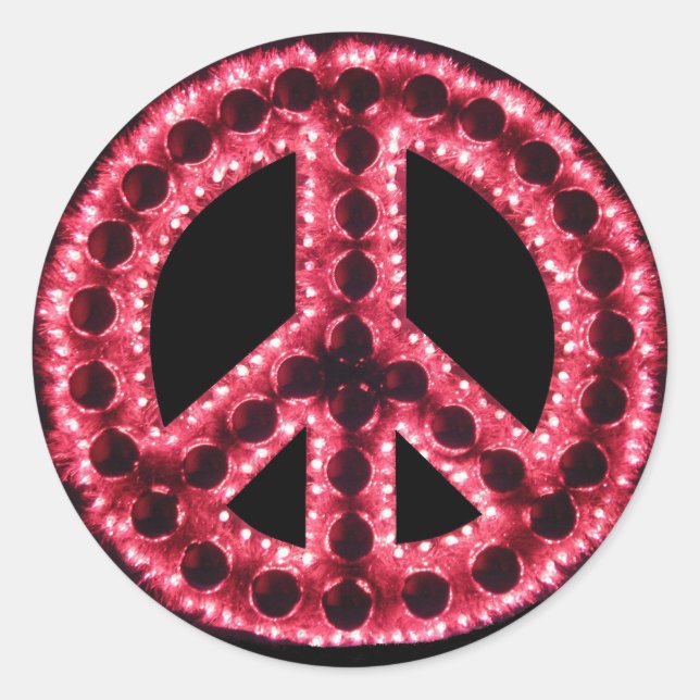 red peace sign sticker (Front)