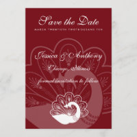 red peacock save the date