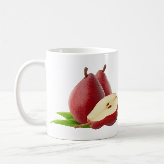 Red pears coffee mug (Left)