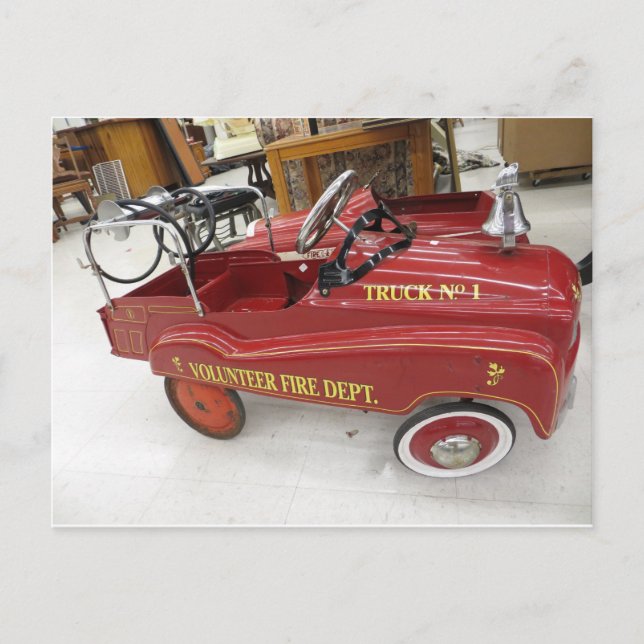 Red Pedal Car Postcard (Front)