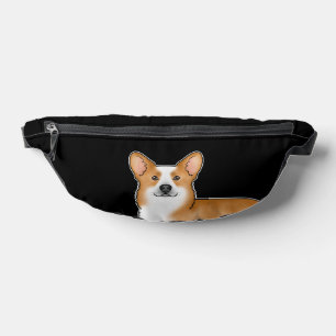Red Pembroke Welsh Corgi Dog Breed On Black Bum Bags