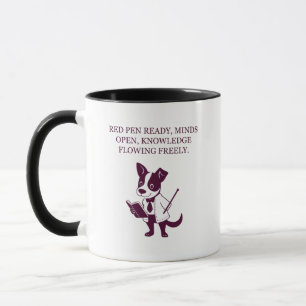 Red Pen Ready Minds Open Knowledge Flowing Freely Mug