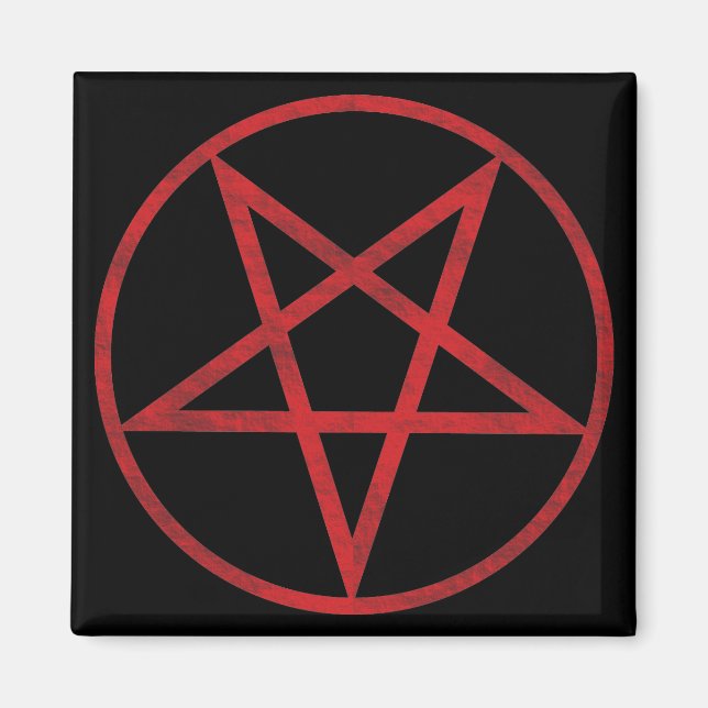 Red Pentagram Magnet (Front)