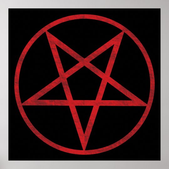 Red Pentagram Poster | Zazzle.com.au