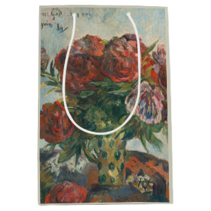 Red Peonies Flowers Paul Gaugin Art Medium Gift Bag
