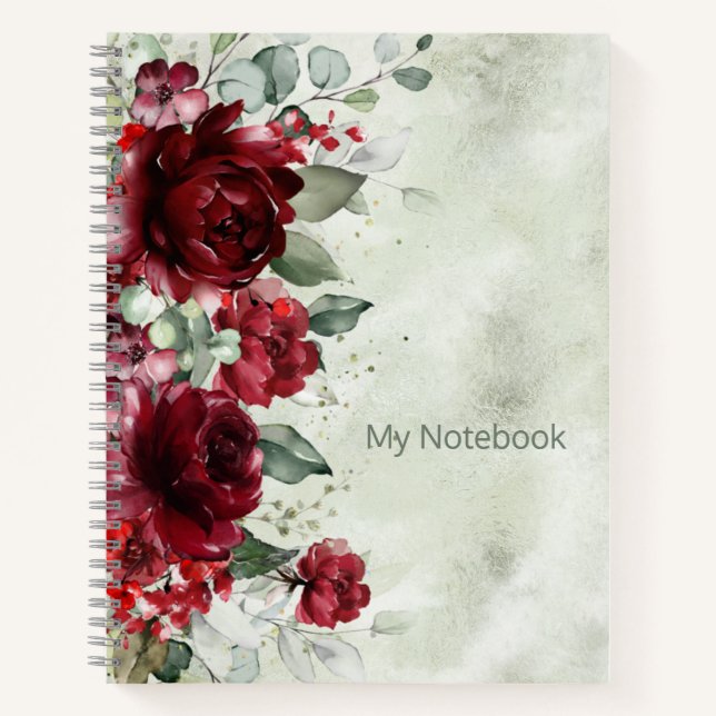 Red Peony Epiphany Notebook (Front)