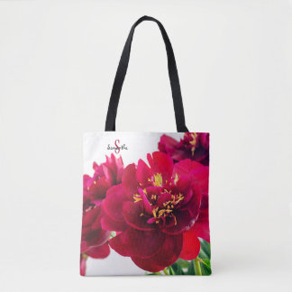 Red Peony Tote Bag