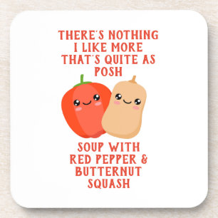 red pepper and butternut squash soup coaster