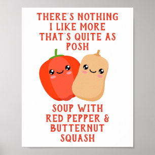 red pepper and butternut squash soup poster