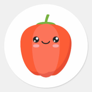 Red pepper classic round sticker