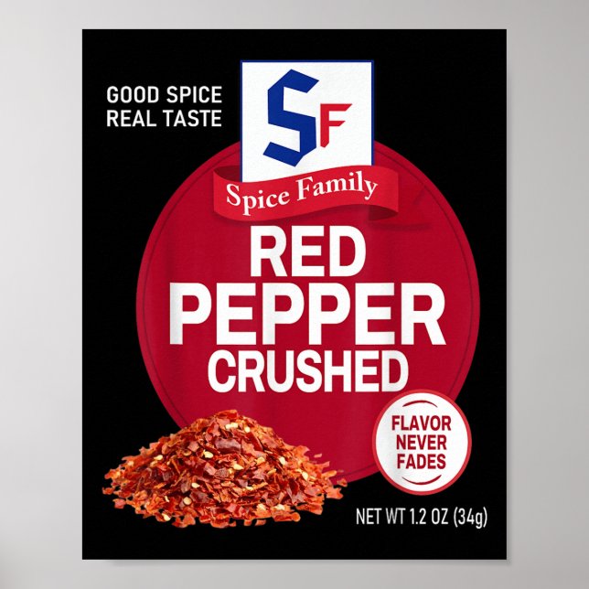 Red Pepper Crushed Sce Group Family Matching Hallo Poster (Front)