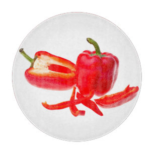 Red pepper cutting board