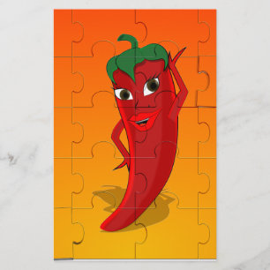 Red Pepper Diva Jigsaw Puzzle