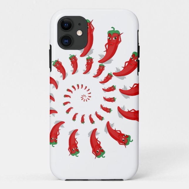 Red Pepper Diva Spiral Case-Mate iPhone Case (Back)