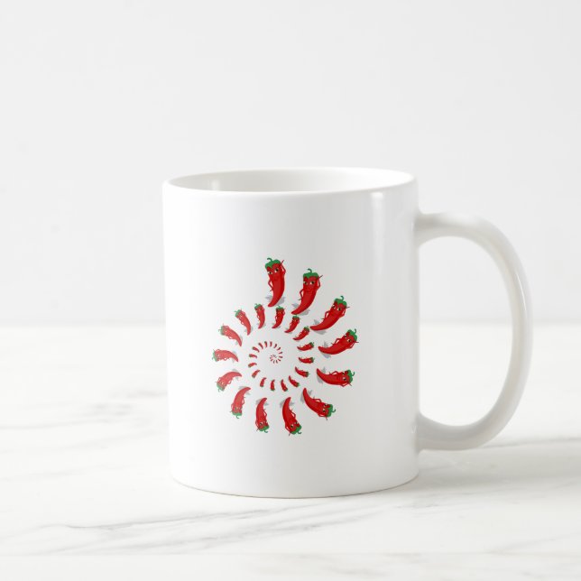 Red Pepper Diva Spiral Coffee Mug (Right)