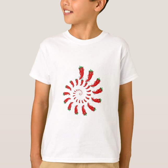 Red Pepper Diva Spiral T-Shirt (Front)