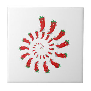Red Pepper Diva Spiral Tile