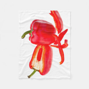 Red pepper fleece blanket