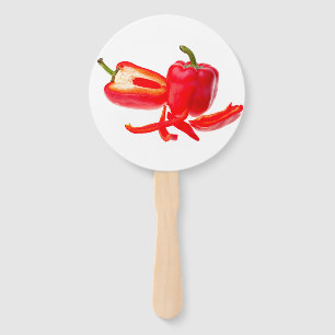 Red pepper hand fan