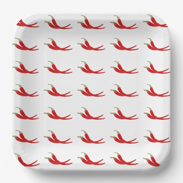Red Pepper Paper Plate (Front)