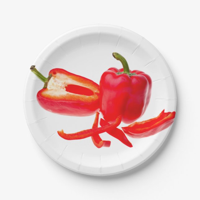 Red pepper paper plate (Front)
