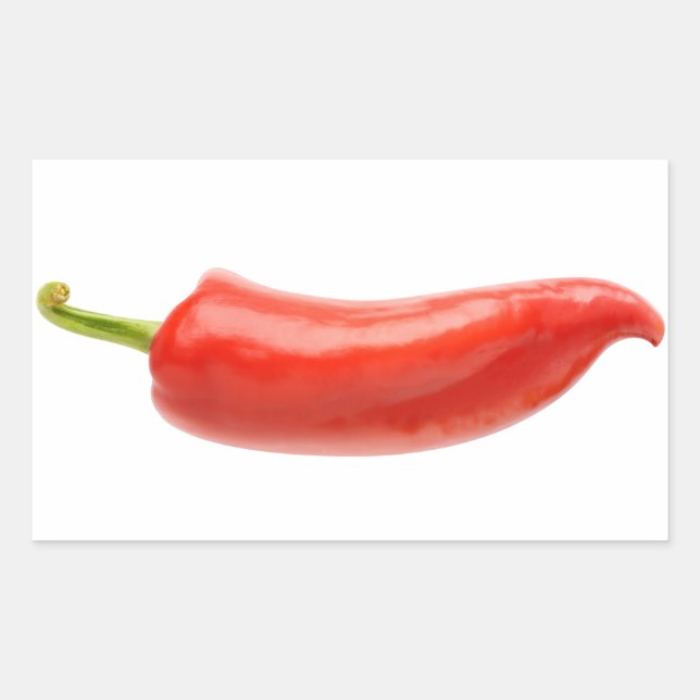 Red pepper rectangular sticker (Front)