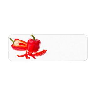 Red pepper return address label