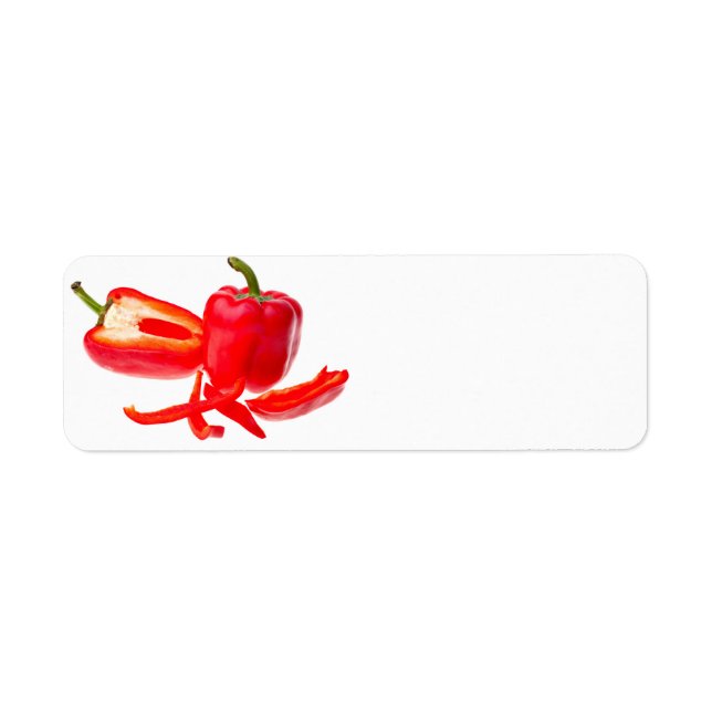 Red pepper return address label (Front)