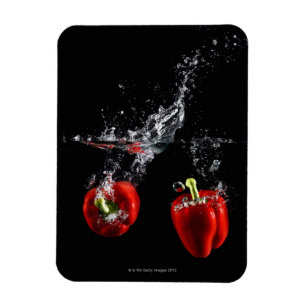 red pepper splashing in water magnet