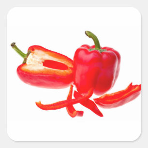 Red pepper square sticker