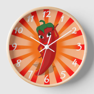 Red Pepper Superstar Clock