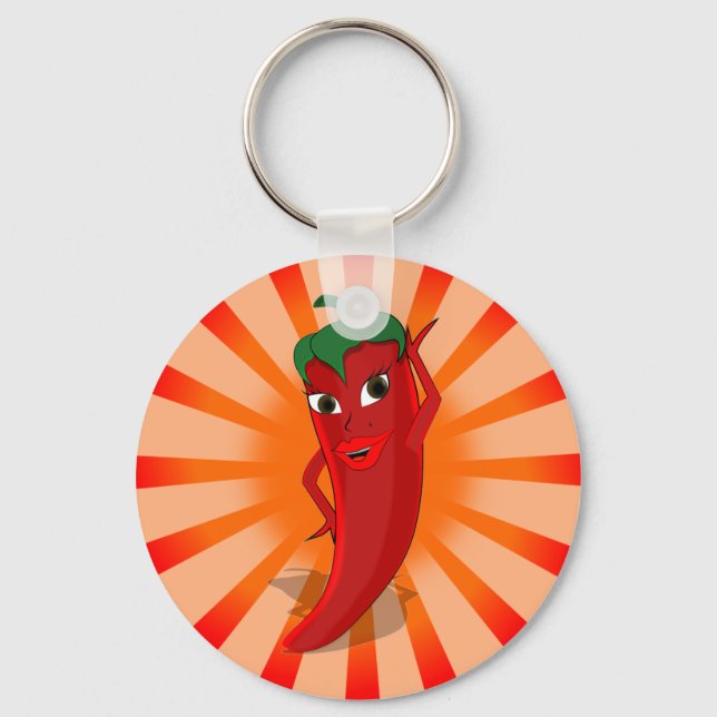 Red Pepper Superstar Key Ring (Front)