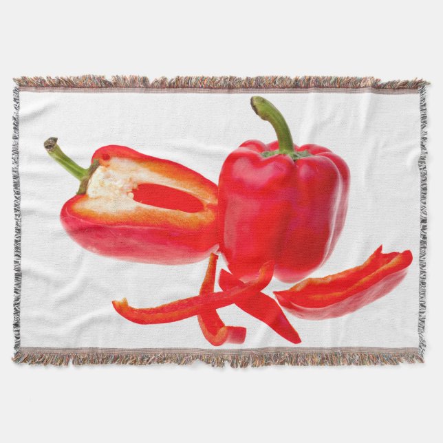 Red pepper throw blanket (Front)