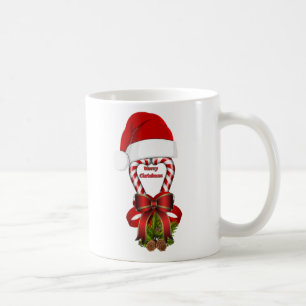 Red Peppermint Candy Cane Coffee Mug