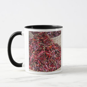 Red peppers at local produce market mug