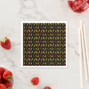 Red Peppers Cinco de Mayo Mexican Hot Spicy Food Napkin