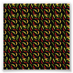 Red Peppers Cinco de Mayo Mexican Hot Spicy Food Photo Print