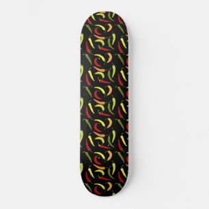 Red Peppers Cinco de Mayo Mexican Hot Spicy Food Skateboard