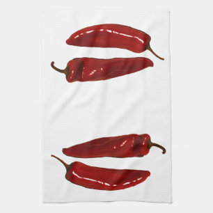 red peppers tea towel