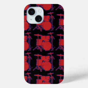 red percussion drums iPhone 15 case