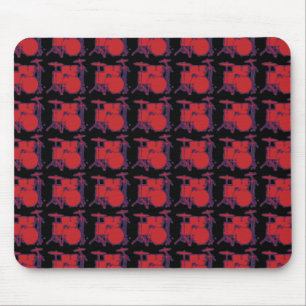 red percussion drums mouse pad