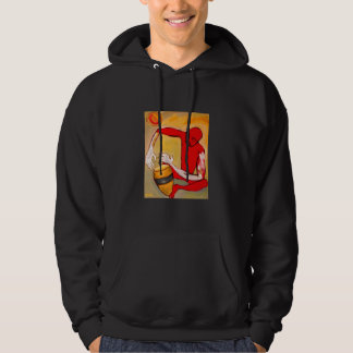 red percussionist hoodie